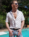 elevenPARIS - "BUTTERFLIES" Short Sleeve Button Down Shirt