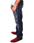 DAMIAN ELWES - "Number 81" - Hand Painted Jeans by Damian Elwes