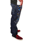 DAMIAN ELWES - "Number 81" - Hand Painted Jeans by Damian Elwes