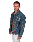 DAMIAN ELWES - "Number 87" - Hand Painted Denim Jacket by Damian Elwes