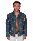 DAMIAN ELWES - "Number 87" - Hand Painted Denim Jacket by Damian Elwes