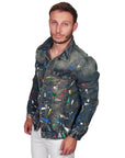 DAMIAN ELWES - "Number 26" - Hand Painted Denim Jacket by Damian Elwes