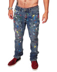 DAMIAN ELWES - "Number 70" - Hand Painted Jeans by Damian Elwes