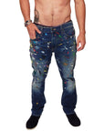 DAMIAN ELWES - "Number 41" - Hand Painted Jeans by Damian Elwes