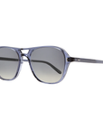 Garrett Leight - "DOC" Sunglasses with Pacific Blue Frames and Semi-Flat Rain Gradient Lenses