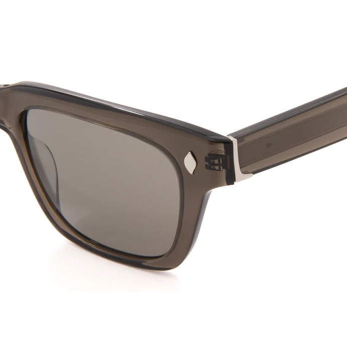 Garrett Leight - &quot;GLCO x Officine Générale&quot; Sunglasses with Black Glass Frames and Pure Grey Lenses