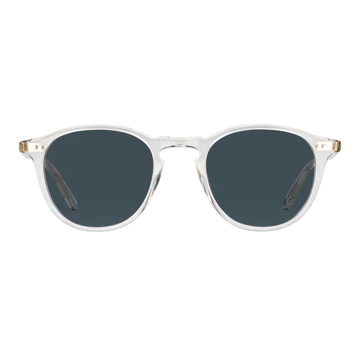 Garrett Leight - &quot;HAMPTON&quot; Sunglasses with &quot;Pure Glass&quot; Colored Frames and Semi-Flat Blue Smoke Lenses
