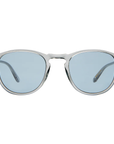 Garrett Leight - "HAMPTON" Sunglasses in Bio Smoke Frames and Bio Sky Lenses