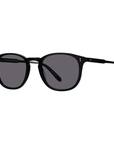 Garrett Leight - "KINNEY" Sunglasses in Matte Black Frames with Semi-Flat Blue Smoke Lenses