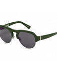 HADID - "NOMAD" Sunglasses in Olive and Silver