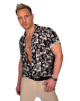 Men's John Richmond - "ROSES & RICHMOND" Short Sleeved Shirt