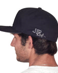 J. Ransom Collection - "SERIOUS SNOWMAN" Flat Billed Hat in Black on Black