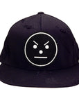 J. Ransom Collection - "SERIOUS SNOWMAN" Flat Billed Hat in Black on Black