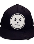 J. Ransom Collection - "SERIOUS SNOWMAN" Flat Billed Hat in White on Black