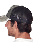 J. RANSOM Collection - "SNOWMAN in G WAGON" Grey Camouflage Trucker Hat