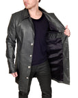 Men's JUNKER DESIGNS - "CAMERON" Custom Lambskin 3/4 Trench Jacket