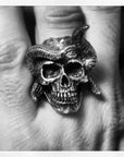 JUNKER DESIGNS - "TENTACLE SKULL" Ring in Pewter
