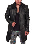 Men's JUNKER DESIGNS - "CAMERON" Custom Lambskin 3/4 Trench Jacket