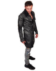 Men's JUNKER DESIGNS - "CAMERON" Custom Lambskin 3/4 Trench Jacket