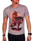 Men's JUNKER DESIGNS - "WOLF" T-Shirt in Gray