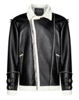 John Richmond - "BARTONE" Vegan Shearling Trim Jacket