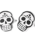 King Baby Day of the Dead Silver & Enamel Cuff Links