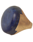 LYDIA MARCOS DESIGN - "STATEMENT" Chunky Ring with Blue Elder Wood and Copper