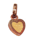 MARCOS - "MINI HEART PENDANT" in Copper with Inlaid Yellow Box Elder Wood