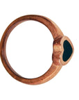 MARCOS - "TINY HEART RING" in Copper with EBONY Wood Inlay