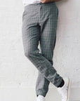 MACK WELDON - "SUNDAY LOUNGE PANT" in Grey Windowpane
