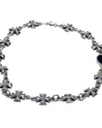 MARCOS - "PATONCE CROSS" Statement Necklace in Silver