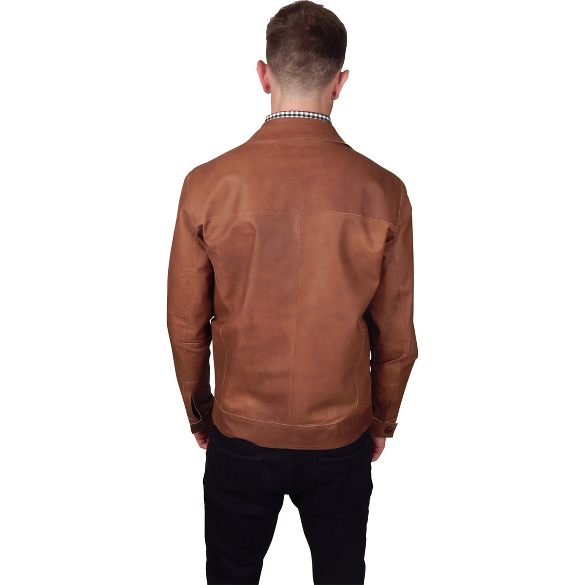 Missani Le Collezioni - &quot;DUO&quot; Reversible Leather Jacket in Brown and Black