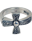 MARCOS - "CROSS" Inscribed Sterling Silver Ring
