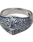 MARCOS - "PYRAMID" Inscribed Sterling Silver Ring