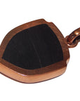 MARCOS - "SHIELD" Pendant in Copper with Ebony Wood Inlay