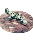 MARCOS - "SKULL CROSS" Pendant with Purple Boxwood and Sterling Silver