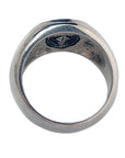 MARCOS - "SPOT" Sterling Silver Ring with Inlaid Ebony Wood