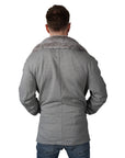 OBELISK - "CHEMIN" Zipped Knit Grey Cardigan