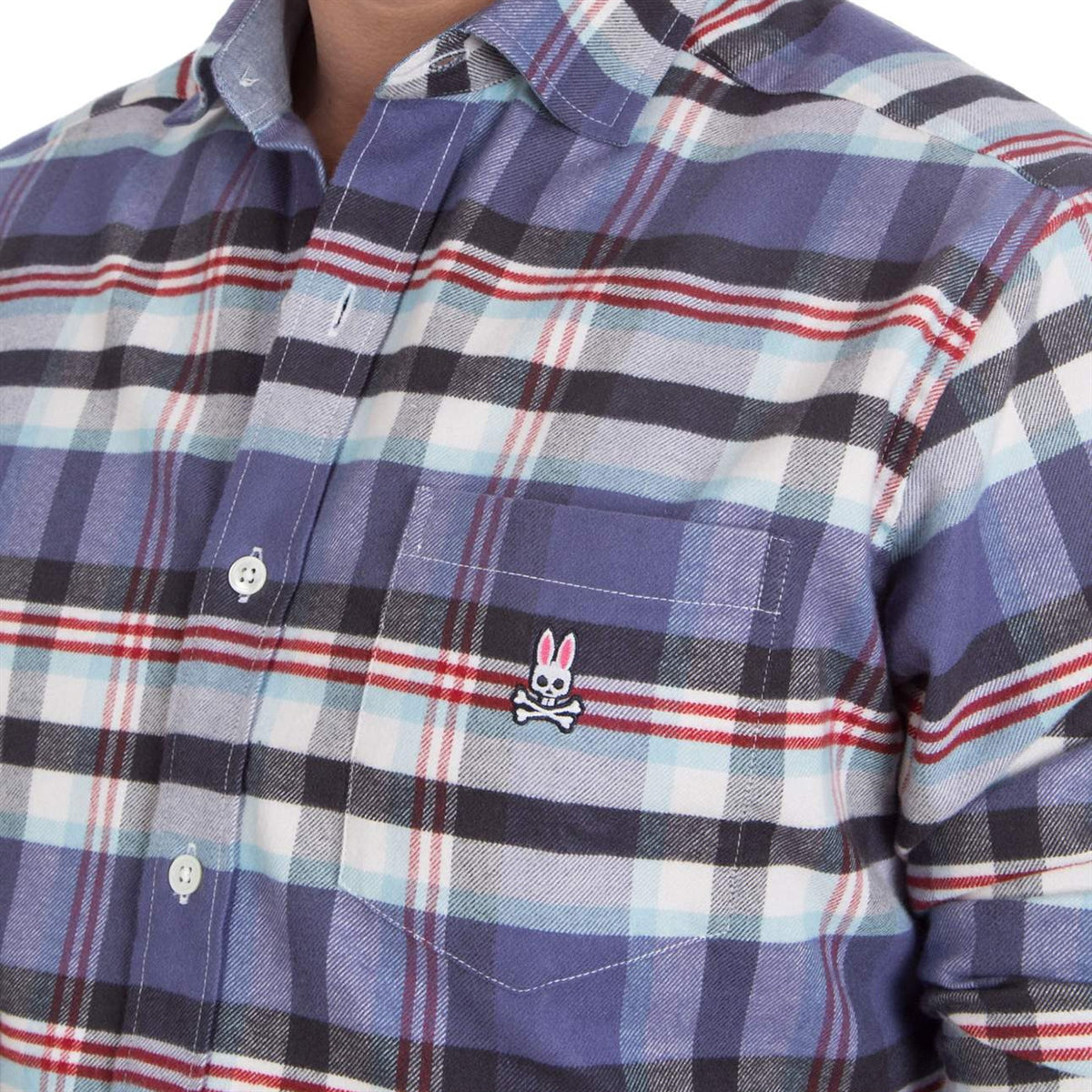 Men's PSYCHO BUNNY - "FLANNEL SHIRT" in FIG