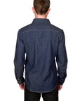 Men's PROSPECTIVE FLOW - "LYON" Denim Shirt in Indigo Blue