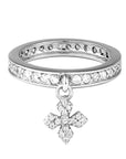 QUEEN BABY - "MB CROSS" Silver and CZ Ring
