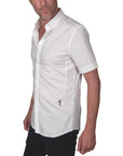 RELIGION - "LEAGUE" S/S/ Button Down Shirt in White