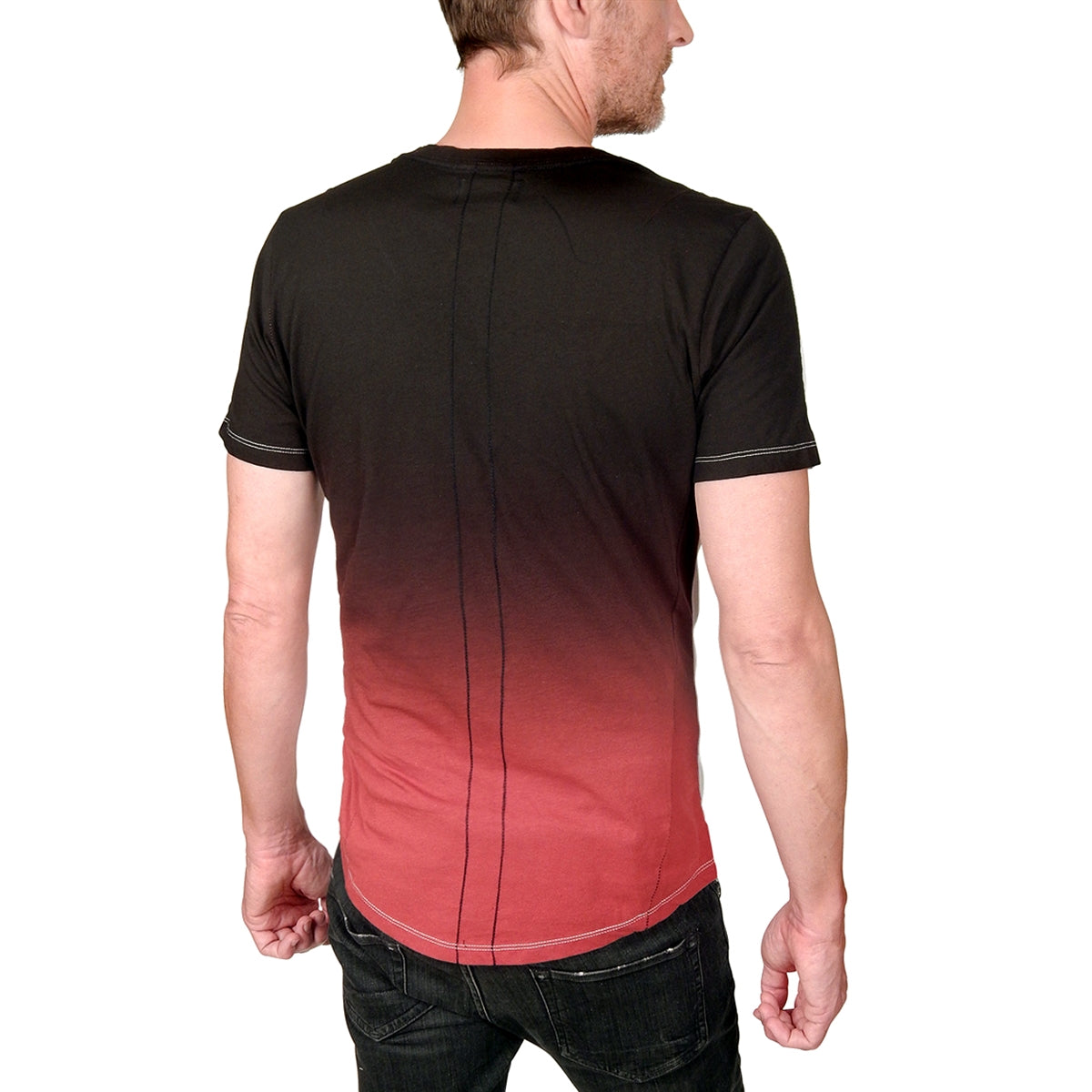 RELIGION - "GRADIENT" SS Deep Crew T-Shirt in Indian Red