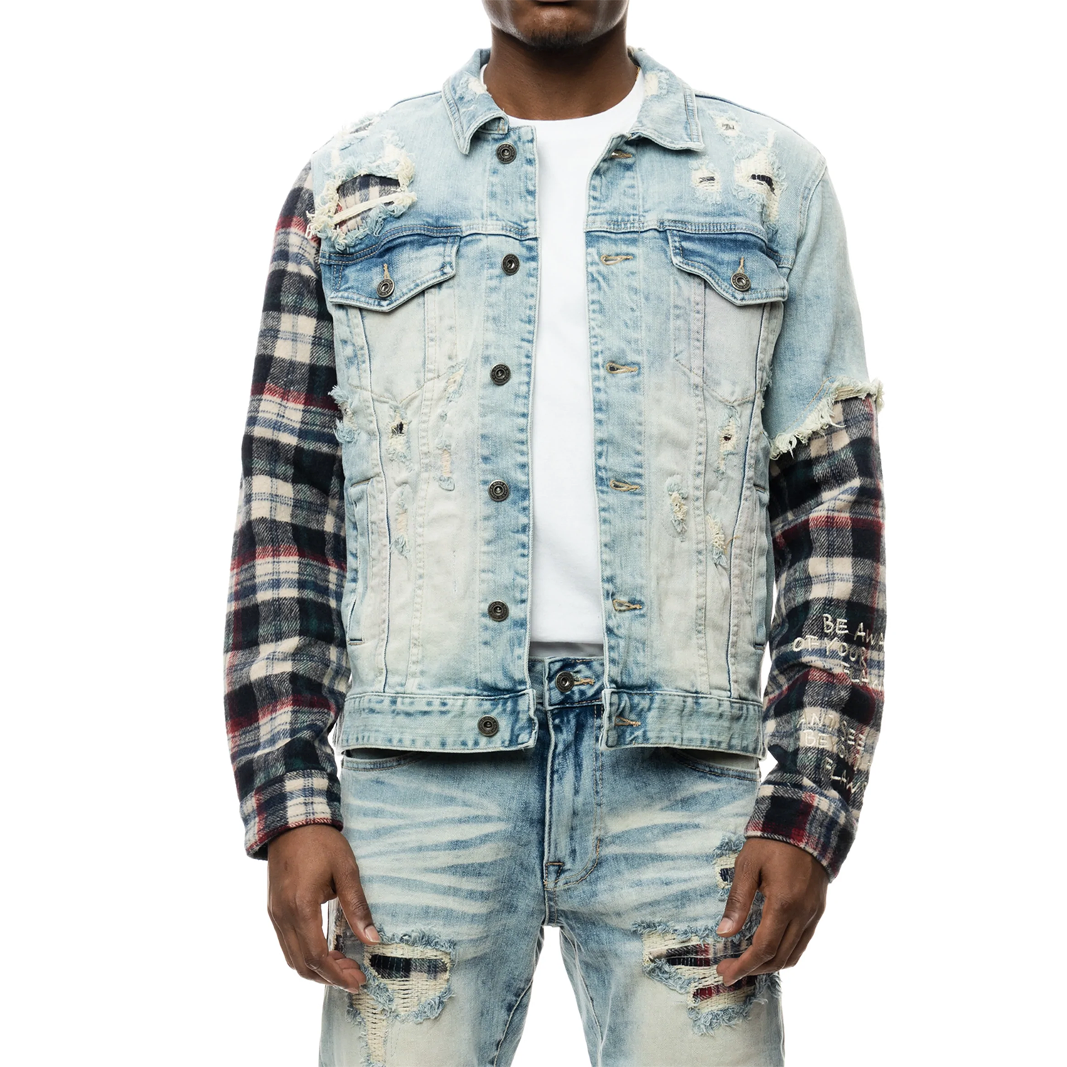 Smoke Rise - &quot;ROTH&quot; Denim and Flannel Jacket