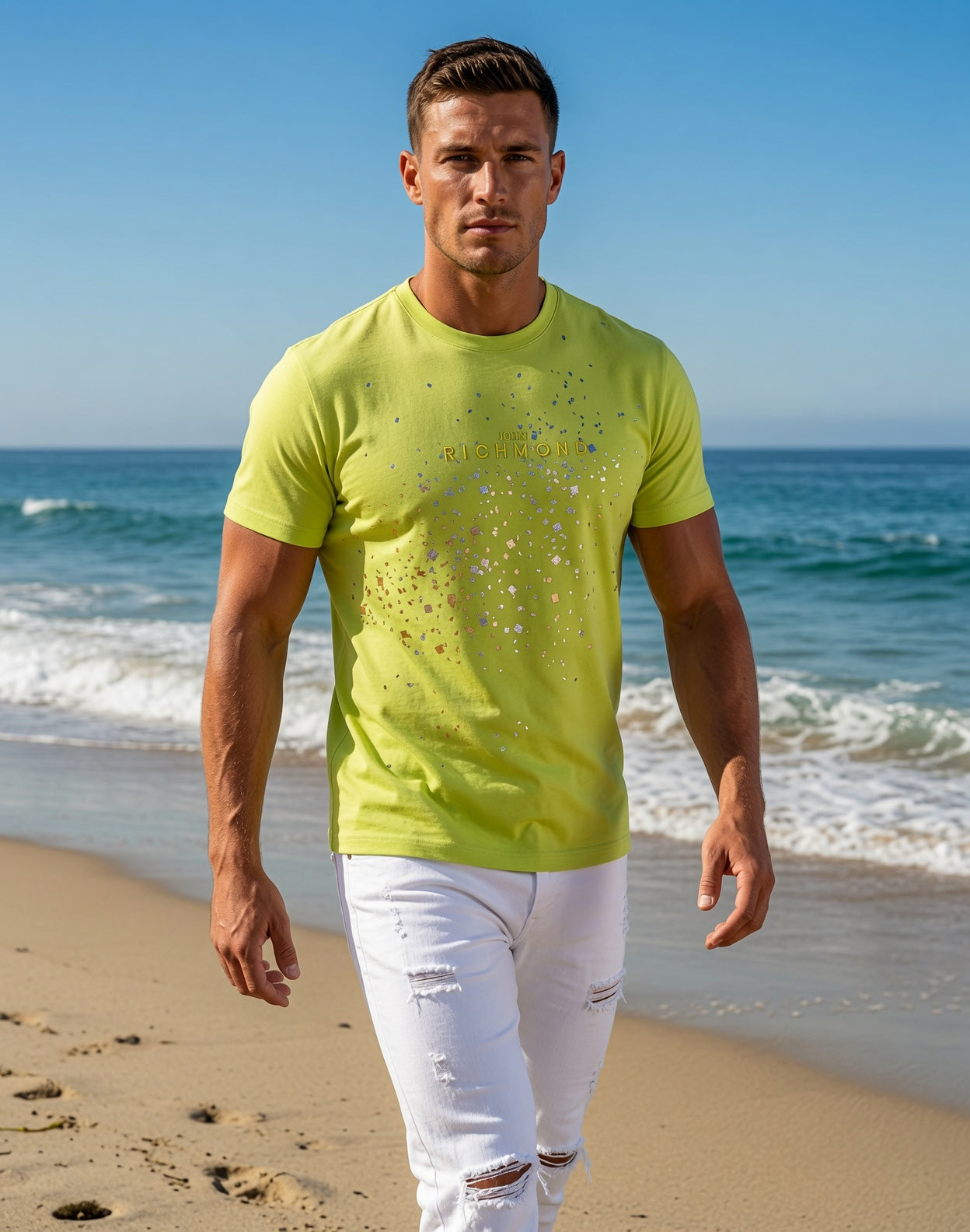 John Richmond - "SIVEP" T-Shirt Gold Burst Dust Yellow