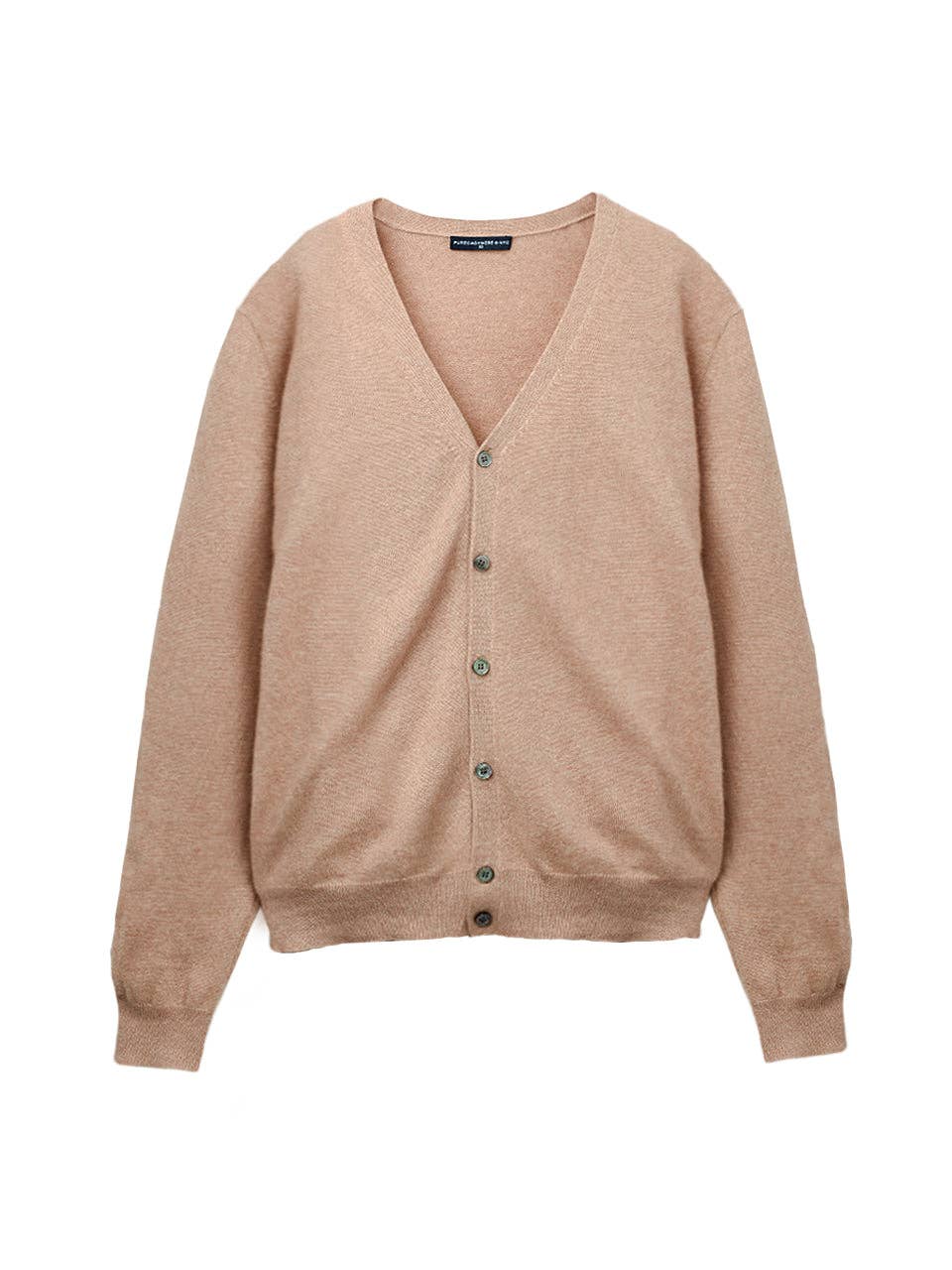 PURE CASHMERE NYC - "Men's V Neck Cardigan" in Camel