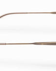 AKONI - "ATLANTIS" Sunglasses in Antique Gold with Brushed 12k Gold - Crystal Sand and Dark Brown Lenses