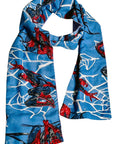 COWBOYS and DEMONS - "SPIDER-MAN ACTION" Scarf with Hand Applied Acrylic Accents