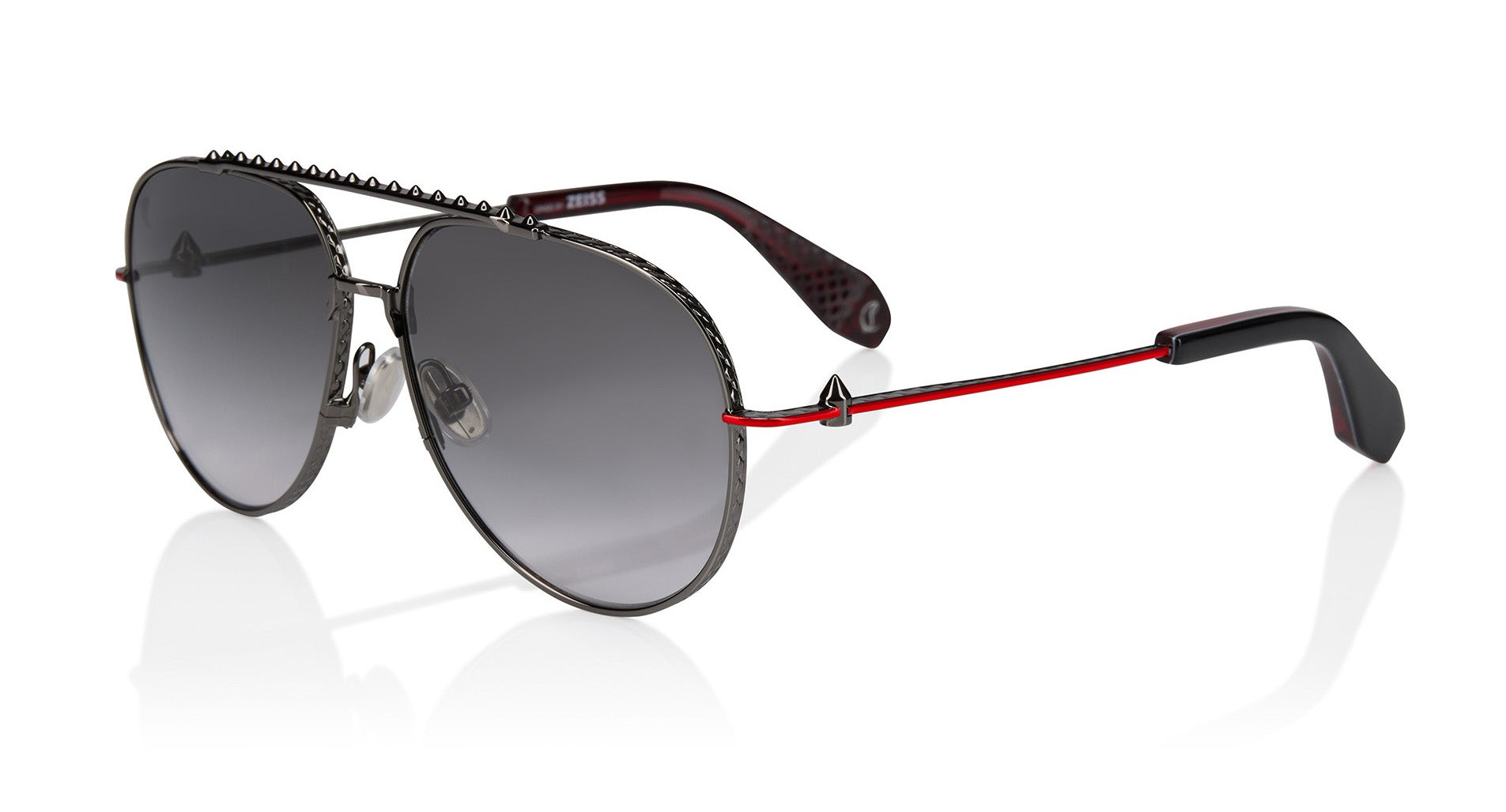 Christian Louboutin - "GREGGO" Sunglasses w/Gunmetal metal frame and Gradient Smoke lenses - LB0029 08B