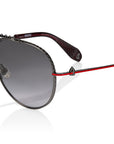 Christian Louboutin - "GREGGO" Sunglasses w/Gunmetal metal frame and Gradient Smoke lenses - LB0029 08B